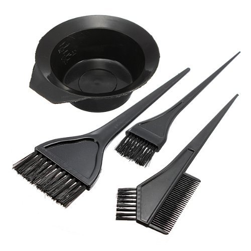 Hair Color Dye Bowl Comb Brushes Tool Kit Set Tint Coloring