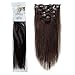 Emosa Clip in 100% Real Human Hair Extensions Straight Full Head #2 Dark Brown … (18'')