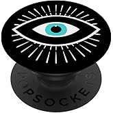 White Evil Eye Black PopSockets Adhesive PopGrip