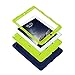 H&T 3 In1 Hybrid Silicone Bling Crystal Case for Apple Ipad Mini 3/ 2/ 1 - Blue+green