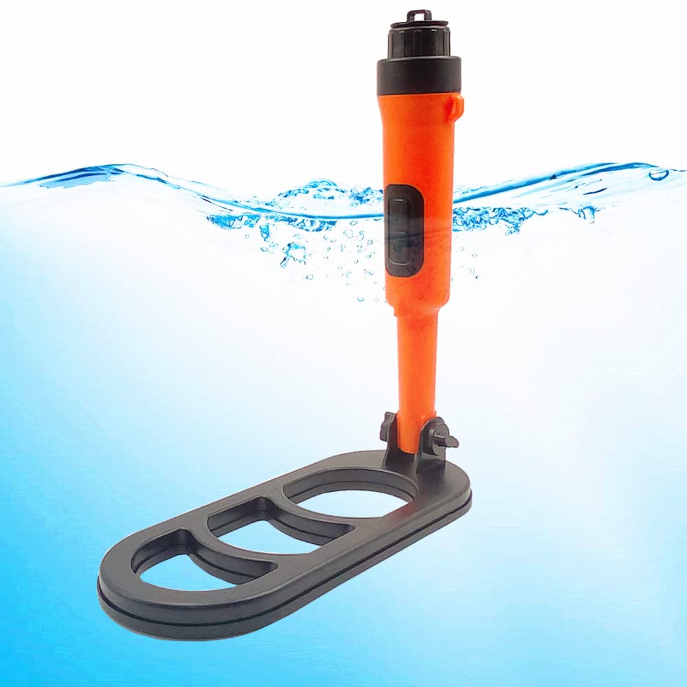 Waterproof Scuba Metal Detector Folding Version Pulse Coil Pulse Scan Detecting (black orange)