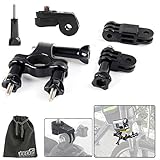 EEEKit Motorcycle Cycling Riding Bicycle Bike MTB HandleBar Mount Kit for Gopro Style and1/4 inch Mounting Action Camera