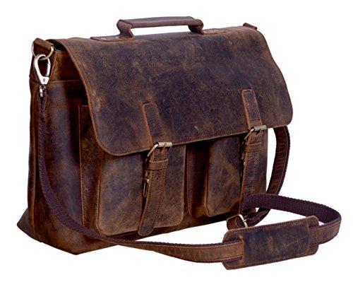 Lust 15 inch retro buffalo hunter leather laptop messen…