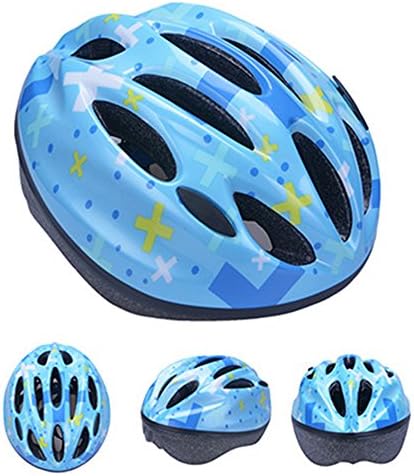 Kids Bycicle Helmet HiCool Riding Helmet Multi-Use Kids Helmet for Cycling and Outdoor Sports (Blue Snow)