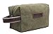 IBLUE Canvas Leather Travel Toiletry Organizer Shaving Dopp Kit Cosmetic Makeup Bag,#B4 (Army green)