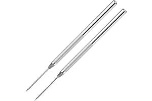 NFRBTD 2 PCS Clay Needle Tools, Polymer Clay Sculpting Tools, Stainless Steel Pottery Tools, Air Dry Clay Tools for Dotting Sewing Modeling Carving