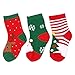 Ehdching Pack of 3 Baby Kids Cartoon Christmas Holiday Toddler Children's Socks (1-3 Years)