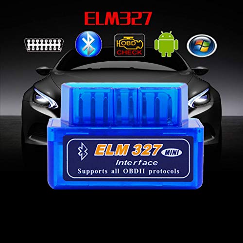 TADAMI Automobile Tester, New Mini ELM327 V2.1 OBD2 II Bluetooth Diagnostic Car Auto Interface Scanner (Blue)