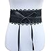 Toptim Women's Belt Bow Tie Wrap Faux Leather Band Corset 3-Pack (Black-Coffee-Beige)