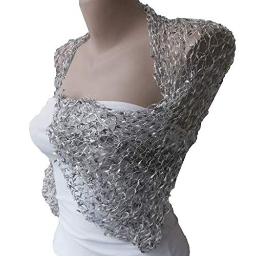 silver evening shrug bolero