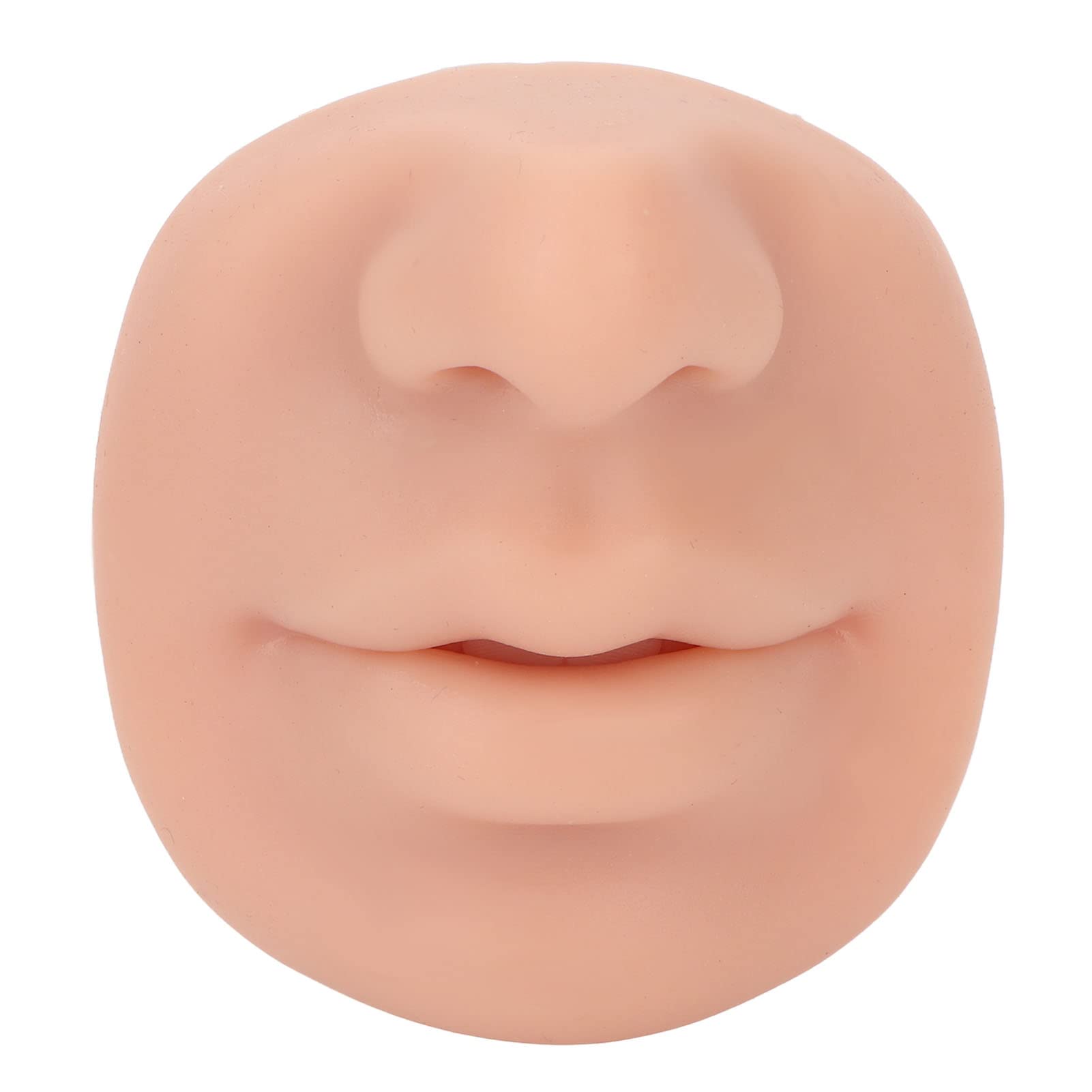 Photo 1 of Dioche Silicone Piercing Model with Mouth, Flexible Soft Imitation Nose Model, Reusable Nose Displays for Teaching, Approx. 7 x 7.5 x 4.2cm (Medium Skin Color)