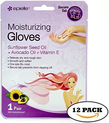 Moisturizing Gloves,Hand Moisturizer Gloves with Sunflower Seed Oil,Avocado Oil,Vitamin E for Women Kids Men (Pack of 12)