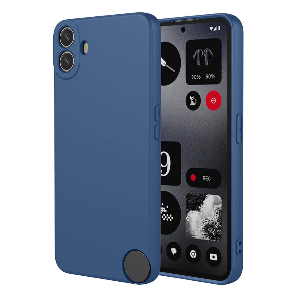 SEAHAI Case for CMF Phone 1, Ultra Thin Silky-Soft Touch Soft Liquid Silicone Phone Cover with Shockproof Airbag Design, Premium TPU Bumper Fashion Case - Blue