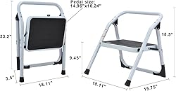 SOLADDER 1-Step Ladder Folding Step Stool with