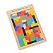 Zoostliss Early Education Colorful Wooden Tangram Brain Tetris Block Intelligence Puzzle for Preschool Children Playing