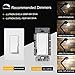 CRLight 6W Dimmable LED Globe Bulb 4000K Daylight White, 60W Equivalent 600 Lumens, E26 Base Edison Style G16 Globe Frosted Glass Ceiling Fan Bathroom Vanity LED Filament Light Bulbs, 6 Pack