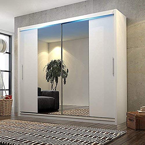 STYLISH SLIDING WARDROBE !! BIG MIRRORS !! 120/150/204! (204 White
