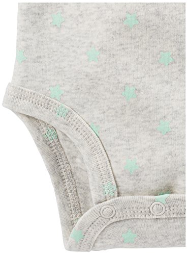 Simple Joys by Carter's Unisex Babies' 6-Piece Bodysuits (Short and Long Sleeve) and Pants Set, Grey/Mint Green/Elephant/Lamb, 3-6 Months