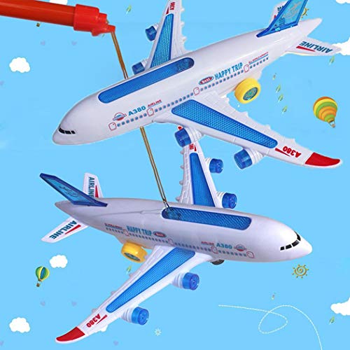 Mavere Durable Children Funny Lighting Running Electric Aircraft Toy With Music Play Vehicles