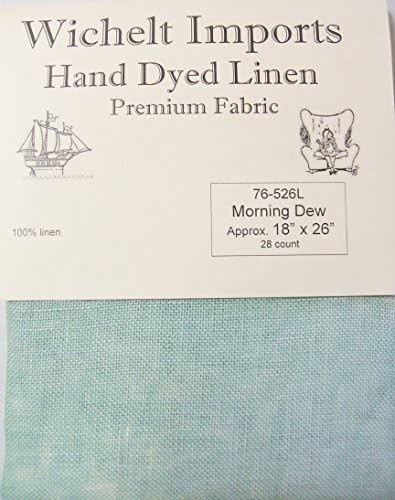 Wichelt Hand Dyed 100% Linen Morning Dew 28 Ct 18" x 26" Cross Stitch Fabric