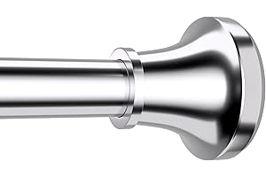 STARLATTA Adjustable Shower Curtain Rod 31-80 Inch, Never Rust Stainless Steel Silver Tension Rod, 1" Heavy Duty No-Drill for Bathroom, Kitchen & Closet