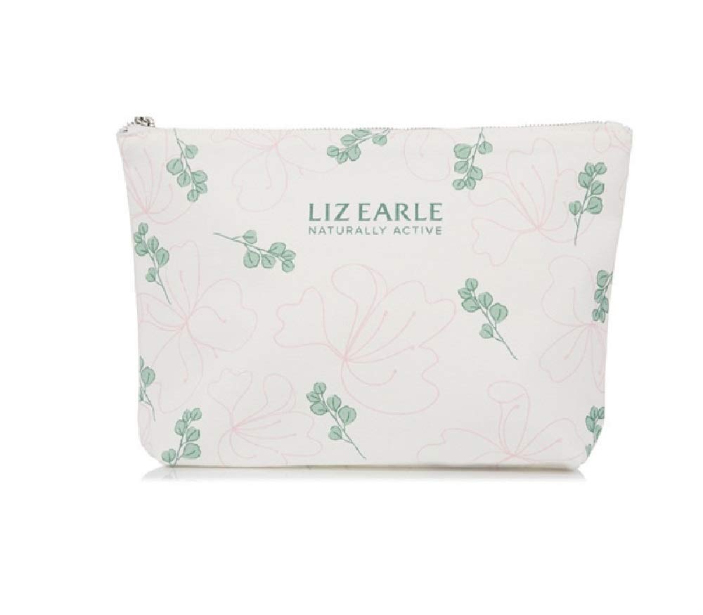 Liz Earle Make-Up Toiletry Bag Limited Edition Print (Pink and Sage Green)