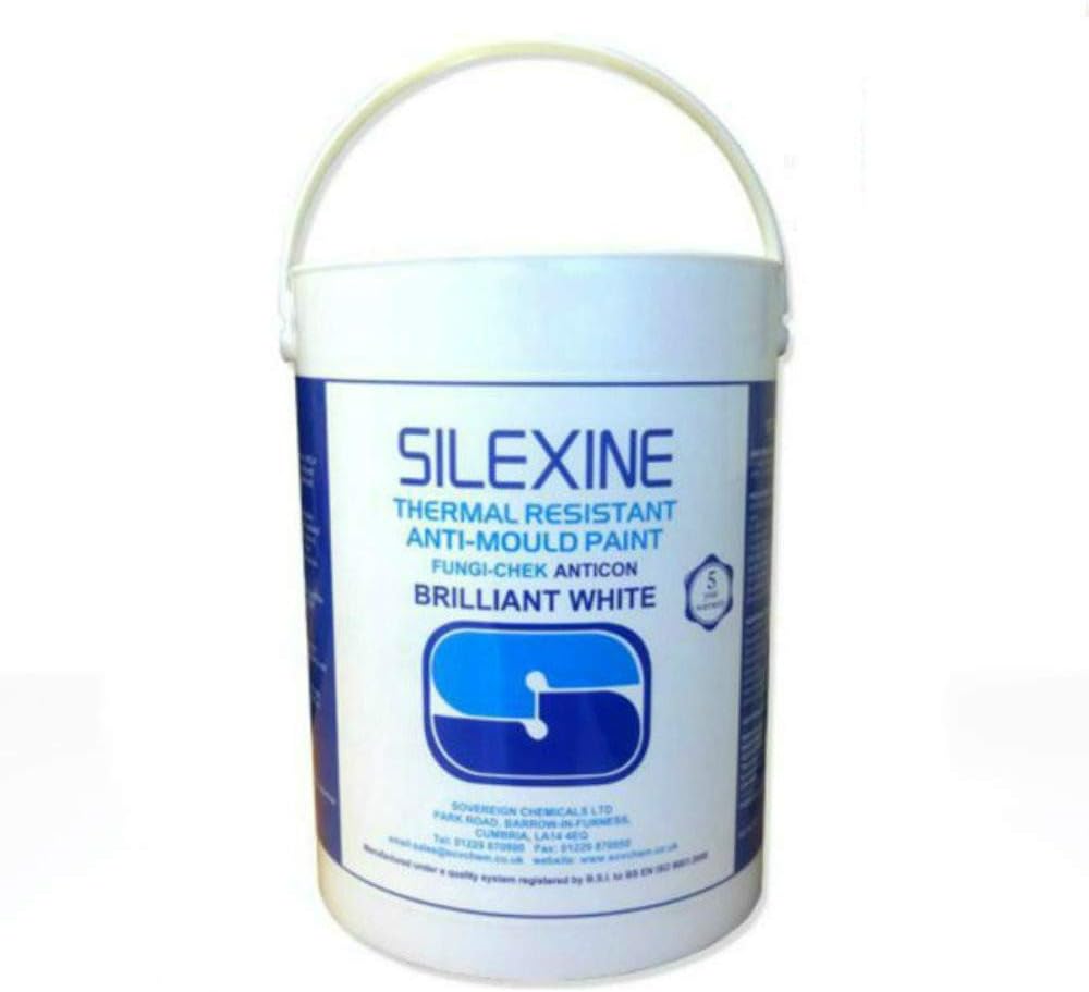 Sovereign Silexine Fungi-Chek AntiCon | Anti Mould Paint | Brilliant White | 5L by Silexine