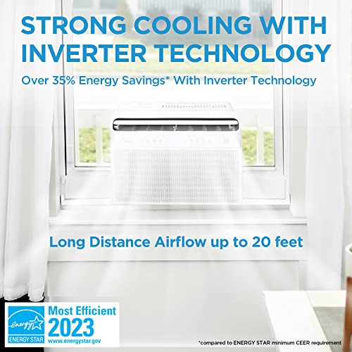 Midea 8,000 BTU UShaped Smart Inverter Window Air Conditioner Cools