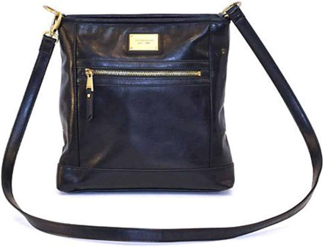 Tignanello Crossbody Genuine Leather Handbag (Black) Clothing