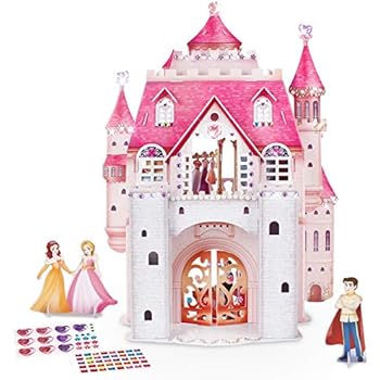 CubicFun 3D Kids Puzzle Princess Dollhouse Crystal for Girls and Adult, Valentine's Gifts for her, Princess Birthday Party