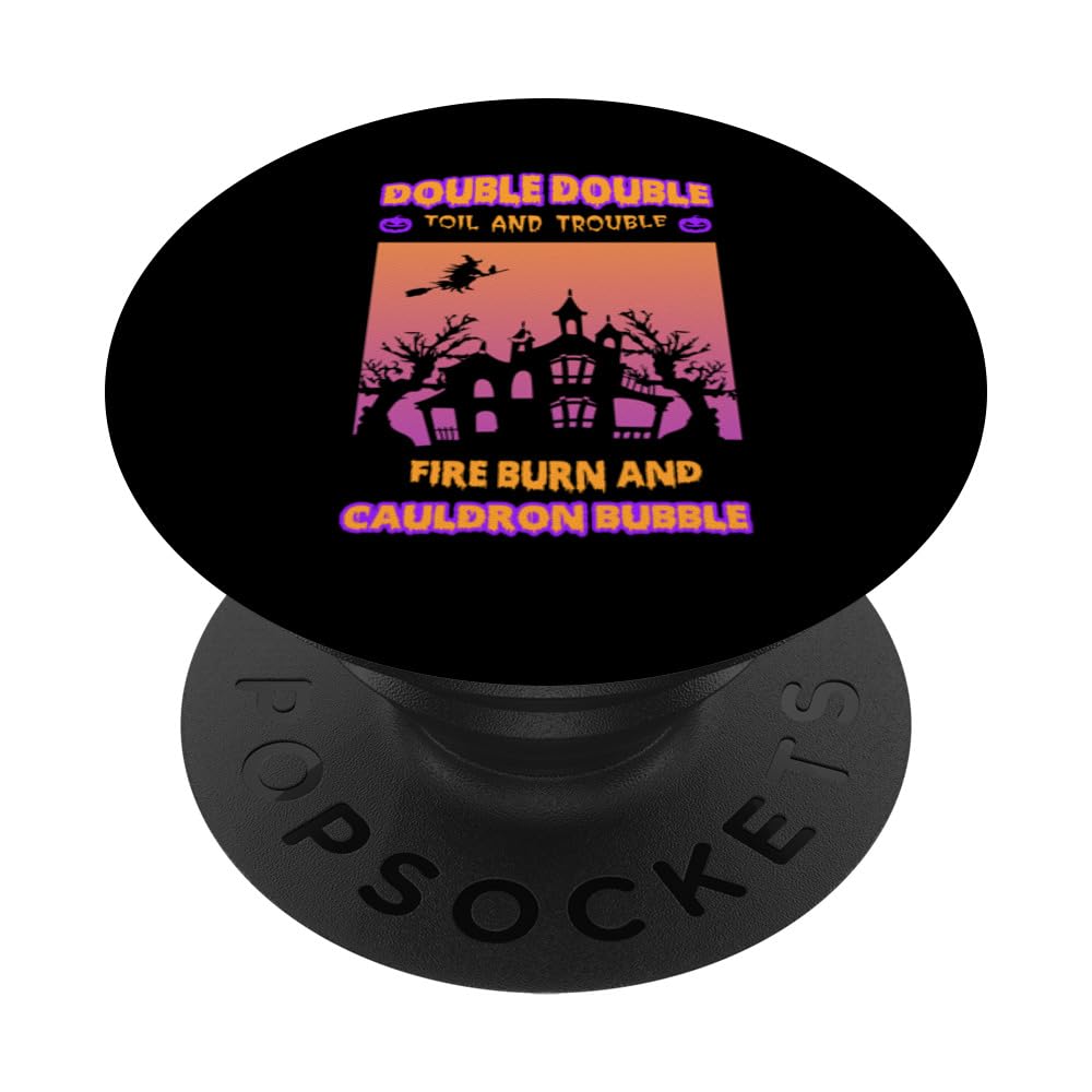 Trouble Fire Spooky Halloween & Double Toil Creepy Double PopSockets Swappable PopGrip