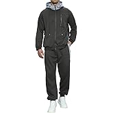 Yuyanrocks Sweatsuits for Men 2 Piece with Zipper Pockets Full Zip Hoodie Tracksuit Sets Jogging Sports Casual Sweat Suits