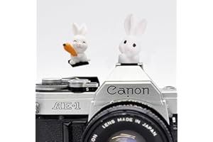 ZOSTLAND Lovely SLR Camera Hot Shoe Boot Cover Cap,White Shoe Protector,Compatible with Sony Fuji Canon Nikon Pentax Leical (2pcs Rabbit)