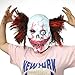 XIAO MO GU Latex Halloween Party Cosplay Face Mask Crazy Clown Costumes Mask Creepy Funny for Adults (Crazy)