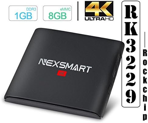 [ New Updated] Android Set Top Box 1GB RAM 8GB ROM NEXSMART Quad-core Cortex A7 2.4G Wi-Fi LAN True 4K Playing