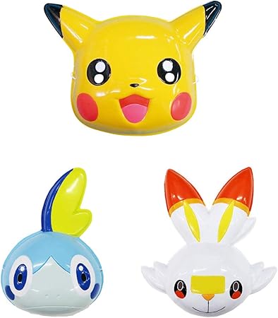Amazon お面 ポケットモンスター ピカチュウ メッソン ヒバニー 3枚セット 縁日用品 おもちゃ