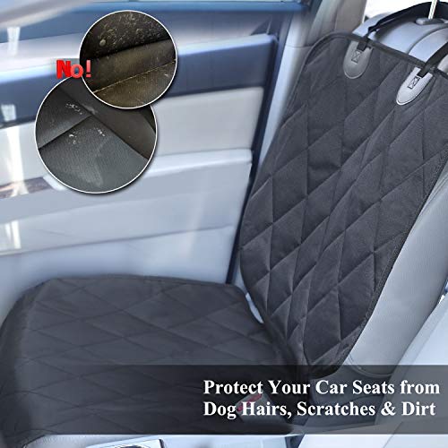 Vivaglory Large Dog Front Seat Cover with NoSkirt Design, 4 Layers