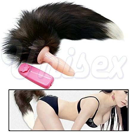 Lykis£¨TM£ Se xy Enchanting Fluffy Soft Artificial Fox Tail Cosplay Vi bra ting A n al Butt Tail Stopper, Adult Se x Toys for Women
