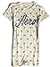 Aeropostale Women's Embroidered Level Two Graphic Tee Shirt (Medium, White/Cream)
