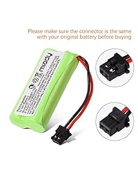 Miady - Batería de 2,4 V 2 AAA para teléfono móvil Uniden BT1008 BT-1008 BT1016 BT-1016 BT1021 BT-1021 WITH43-269 WX12077 Sanyo CAS-D6325 CASD6325 Lenmar CBBT1008 CB-BT1008 (3 unidades)