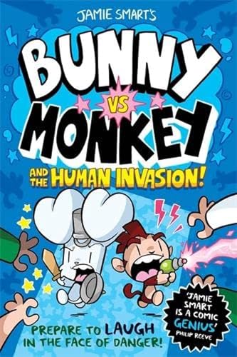 Bunny vs Monkey 7 Books Collection Set By Jamie Smart (Bunny vs Monkey, Supersonic Aye-aye, The Human Invasion, Rise of the Maniacal Badger, the League of Doom!, Multiverse Mix-up & Machine Mayhem)