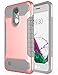 LG Phoenix 3 Case,LG Aristo Case,LG K8 2017 Case,SLMY[Shock Absorption]Slim Fit Heavy Duty Drop Protection Hybrid Armor Defender Cover for LG Phoenix 3/LG Aristo/LG LV3/LG K8 2017-Rose Gold/Gray