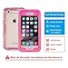 iPhone 6 Plus Waterproof Case, iThrough 20ft Underwater, Dust/Dirt/Snow/Shock Proof Case with Touched Transparent Screen, Heavy Duty Protective Carrying Cover Case for iPhone 6 Plus 5.5 inch (Pink-)