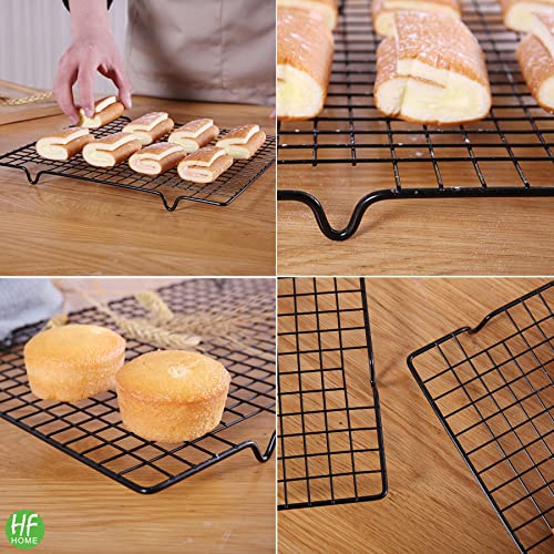 Set of 4 Cooling Racks for Baking, Small Quarter Grid, Heavy Duty Enamel Coating Cooling Racks