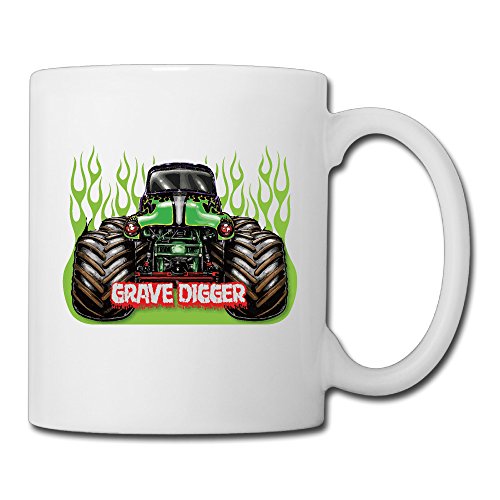 Cool Grave Digger Monster Truck Ceramic Coffee Mug, Tea Cup | Best Gift
For Men, Women And Kids - 13.5 Oz, White