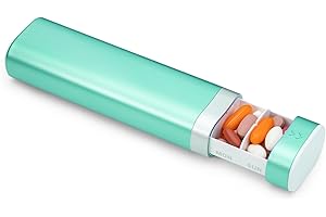 COLORWING Travel Weekly Pill Organizer, Colorwing Stylish Pretty Pill Box 7 Day, Cute Daily Pill Case Holder to Medication, S