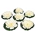 Simply Essentials Best Floating Flowers Set of 6 for Weddings - Pools - Holidays - Aquarium - Wedding Decorations - Hot Tubs - Large White - 8 1/2 Inch Each