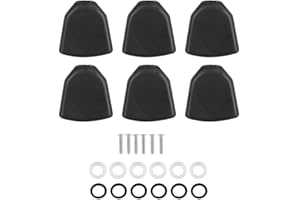 Tuning Peg Button, RiToEasysports 6 PCS/ Set Tuning Pegs Machine Heads Acrylic Buttons for Acoustic Electric Guitar(Black) Guitar Tuning Peg Keys Tuning Peg Buttons Hipshot Tuner Buttons