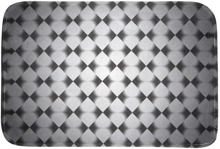 Lilibeely Entrance DoorMats for Indoor Outdoor Entry Garage High Traffic Areas Shoe Rugs, Super Absorbent Door Mats Grey Black Geometric 23.6 x 15.7 Inch