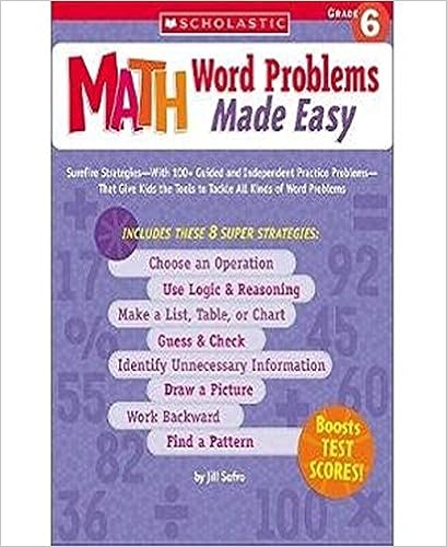 Amazon.com: Math Word Problems Made Easy: Grade 6: 0078073529742: Jill Safro, Mike Moran: Books